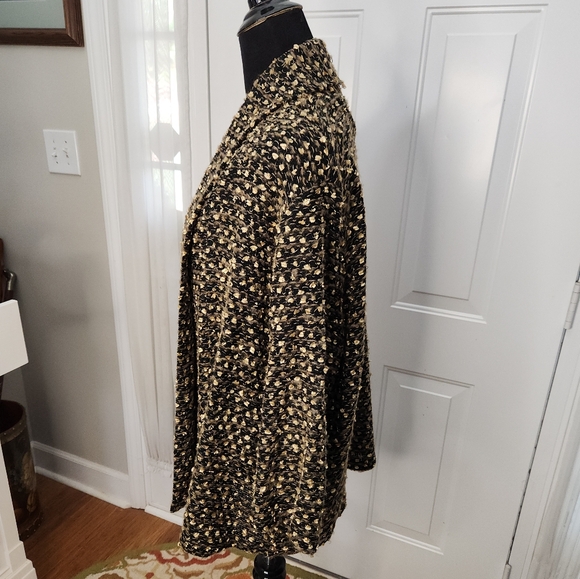 Ruby Rd. Sweater Cardigan Jacket Brown Cream Size 1X Plus - Picture 5 of 6